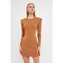 Women's Shoulder Pad Knit Dress