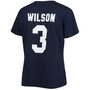 Women's Plus Size Russell Wilson College Navy Seattle Seahawks Name Number V-Neck T-shirt