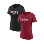Women's Branded Scarlet, Black San Francisco 49ers Fan T-shirt Combo Set