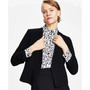 Women's Textured Crepe Scrunch-Sleeve Blazer, Created for Macy's