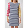 Women's Striped Color Blocked Dress