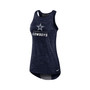 Women's Navy Dallas Cowboys High Neck Performance Tank Top