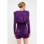Women's Fluid Shoulder Pad Mini Dress
