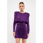 Women's Fluid Shoulder Pad Mini Dress