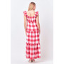 Women's Gingham Maxi Dress