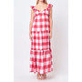 Women's Gingham Maxi Dress