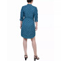 Petite 3/4 Rouched Sleeve Dress with Belt