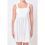 Women's Mix Media Balloon Mini Dress