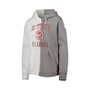 Women's Gray and White Alabama Crimson Tide Split Pullover Hoodie