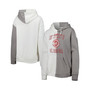 Women's Gray and White Alabama Crimson Tide Split Pullover Hoodie