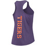 Women's Purple Clemson Tigers Essential 2-Hit Racerback Tank Top