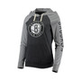 Women's Black Brooklyn Nets Raglan Pullover Hoodie