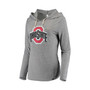 Women's Heathered Gray Ohio State Buckeyes Cora Team Hoodie Long Sleeve T-shirt