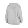 Women's Heathered Gray Ohio State Buckeyes Plus Size Notch Neck Pullover Hoodie