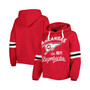 Women's Cardinal Arkansas Razorbacks Super Pennant Pullover Hoodie