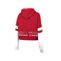 Women's Crimson Alabama Crimson Tide Throwback Stripe Arch Logo Cropped Pullover Hoodie