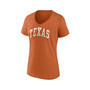 Women's Branded Texas Orange Texas Longhorns Basic Arch V-Neck T-shirt