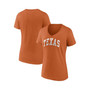 Women's Branded Texas Orange Texas Longhorns Basic Arch V-Neck T-shirt