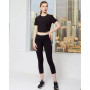 Echo Laser Cut Mesh Crop Tee for Women