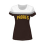 Women's White, Brown San Diego Padres Plus Size Colorblock T-shirt