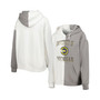 Women's Gray, White Michigan Wolverines Split Pullover Hoodie