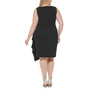 Plus Size Rhinestone-Starburst Draped Sheath Dress
