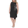 Plus Size Rhinestone-Starburst Draped Sheath Dress
