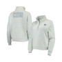 Women's Light Blue Chicago Cubs Two-Hit Quarter-Zip Pullover Top
