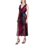 Women's Sequined Faux-Wrap Belted Dress