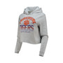 Women's Ash Clemson Tigers Banner 1636 Cropped Pullover Hoodie