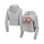 Women's Ash Clemson Tigers Banner 1636 Cropped Pullover Hoodie
