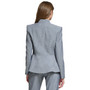 Women's Collarless Button-Front Peplum-Hem Blazer