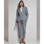 Women's Collarless Button-Front Peplum-Hem Blazer
