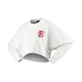 Women's White Florida State Seminoles Raw Hem Cropped Long Sleeve T-shirt