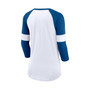 Women's Indianapolis Colts White, Heathered Royal Football Pride Slub 3/4 Raglan Sleeve T-shirt