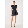 Women's Cut-Out Poplin Mini Dress