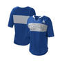 Women's Royal and Gray Los Angeles Dodgers Lead Off Notch Neck T-shirt