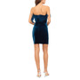 Women's Strapless Feather-Trim Velvet Dress
