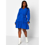 Women's Tiered Sleeve Mini A Line Dress