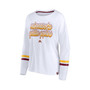 Women's Branded White Minnesota Golden Gophers Retro Power Striped Long Sleeve T-shirt