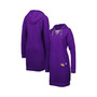 Women's Purple LSU Tigers Quick Pass Lace-Up V-Neck Hoodie Dress
