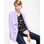 Women's Bi-Stretch Faux-Double-Breasted Jacket, Created for Macy's