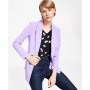 Women's Bi-Stretch Faux-Double-Breasted Jacket, Created for Macy's