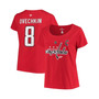 Women's Branded Alexander Ovechkin Red Washington Capitals Plus Size Name and Number Scoop Neck T-shirt