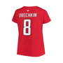 Women's Branded Alexander Ovechkin Red Washington Capitals Plus Size Name and Number Scoop Neck T-shirt