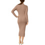 Textured Rib-Knit Midi Maternity Dress