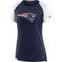 Women's Navy, White New England Patriots Primary Logo Performance T-shirt