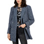 Women's Peak-Lapel Double-Breasted Textured Jacket