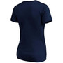 Women's Navy Cleveland Indians Core Official Logo V-Neck T-shirt