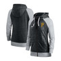 Women's Black Pittsburgh Pirates In Pocket Gym Vintage-Like Full-Zip Hoodie